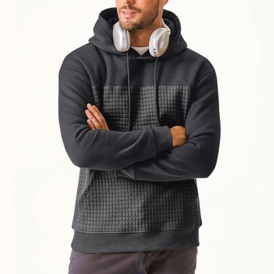 Herren Color Blocking Hoodie Jacquard Herbst Winter Neuer Stil Mode Lässig Minimalistisch Vielseitiger Pullover