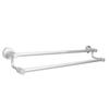 Bath Towel Bar Aluminum Alloy Rust Proof Double Rod Wall Mounted Towel Rack for Bathroom Kitchen