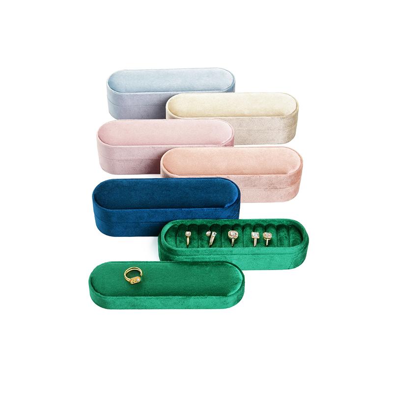 High Quality Velvet New Ring Storage Display Box Ring Storage Tray Ring Earrings Jewelry Tray Window Display Props