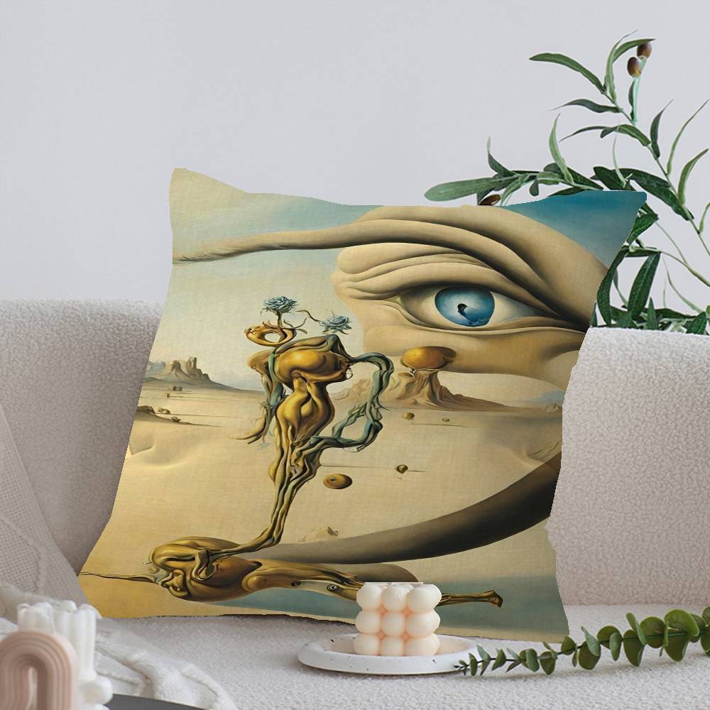 Surrealizm Słynne Dzieło Sztuki autorstwa Salvadora Dalego Poszewka na Poduszkę Prezent Dekoracja Domowego Biura Sypialnia Sofa Samochód Poszewka na Poduszkę etui x