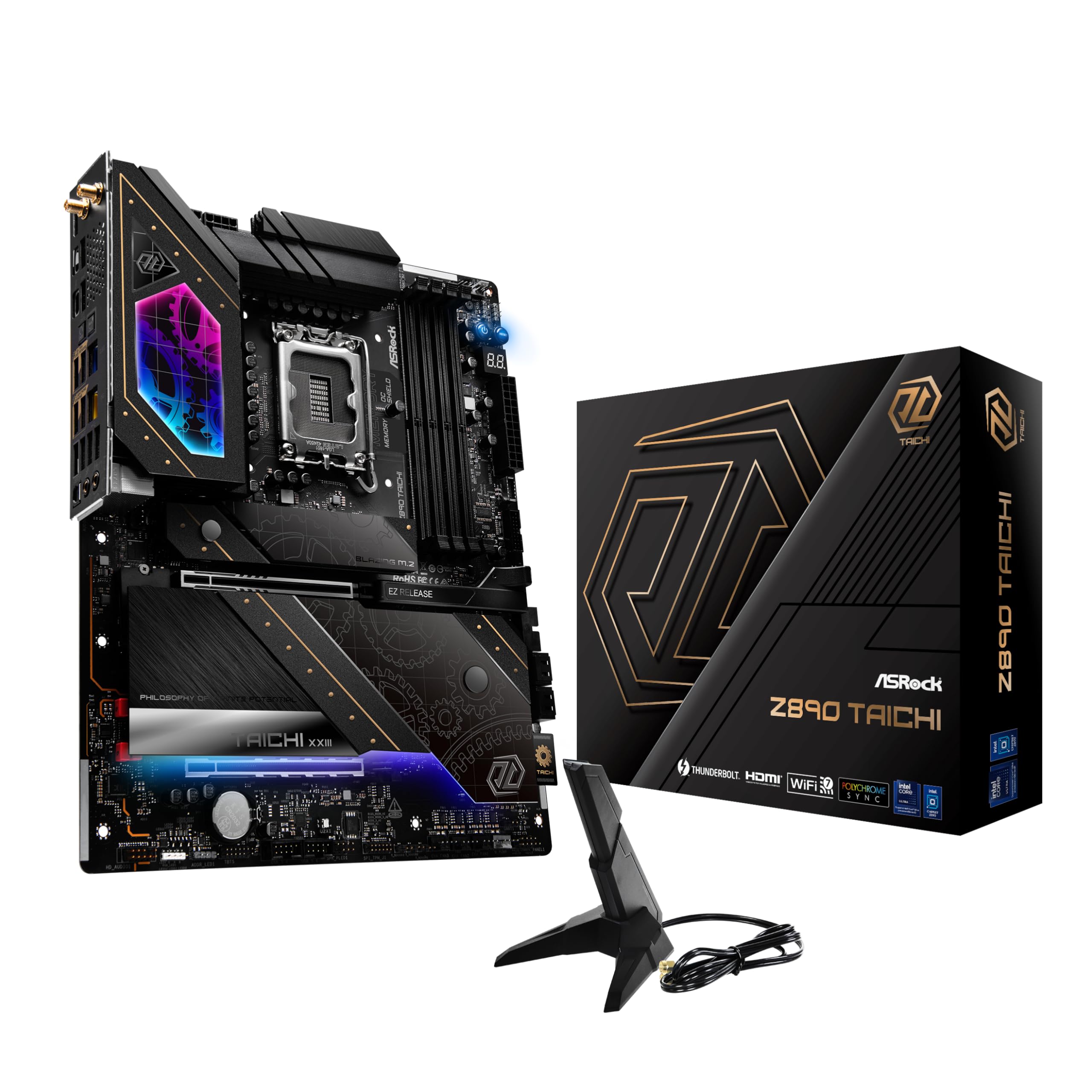 

Материнська плата ASRock Z890 Taichi Intel CPU Core Ultra Compatible Z890 Chipset DDR5 ATX Материнська плата Авторизований дистриб’ютор (LGA1851) [Вітчизняний продукт]