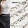 European and American Tassel Smiley Face Metal Decorative Waist Chain Women's Dress Sweater Silver Chain Versatile Belt Chain