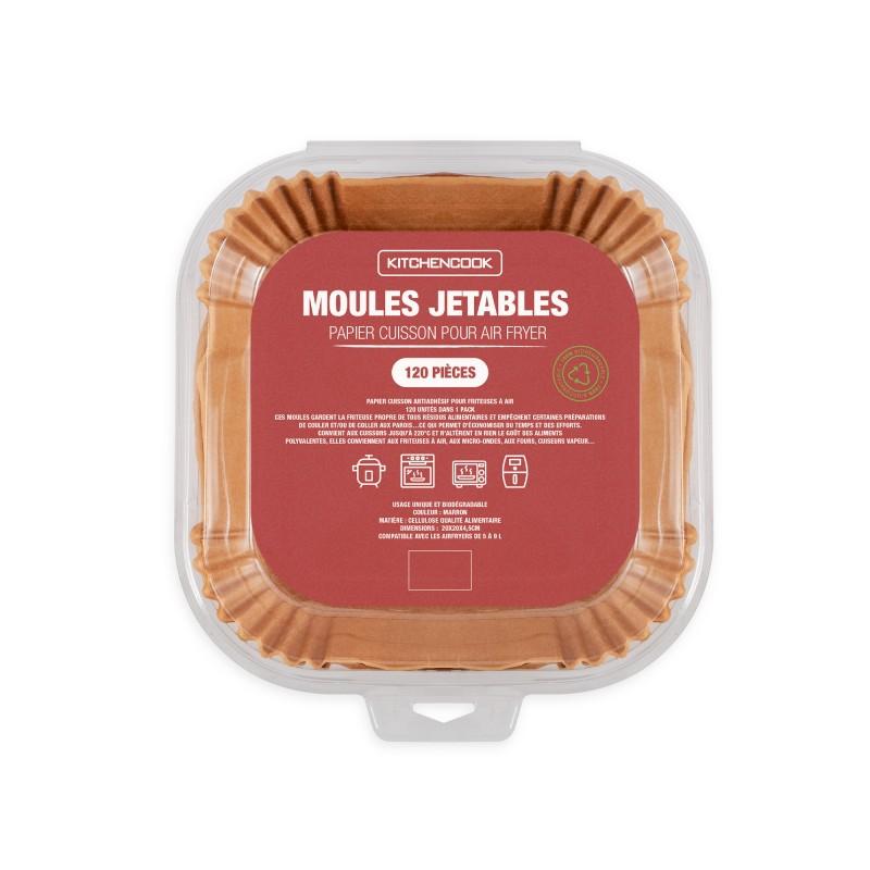 Moules Jetables Papier Cuisson Antiadhésif Pour Air Fryer 120 Pcs Kitchencook