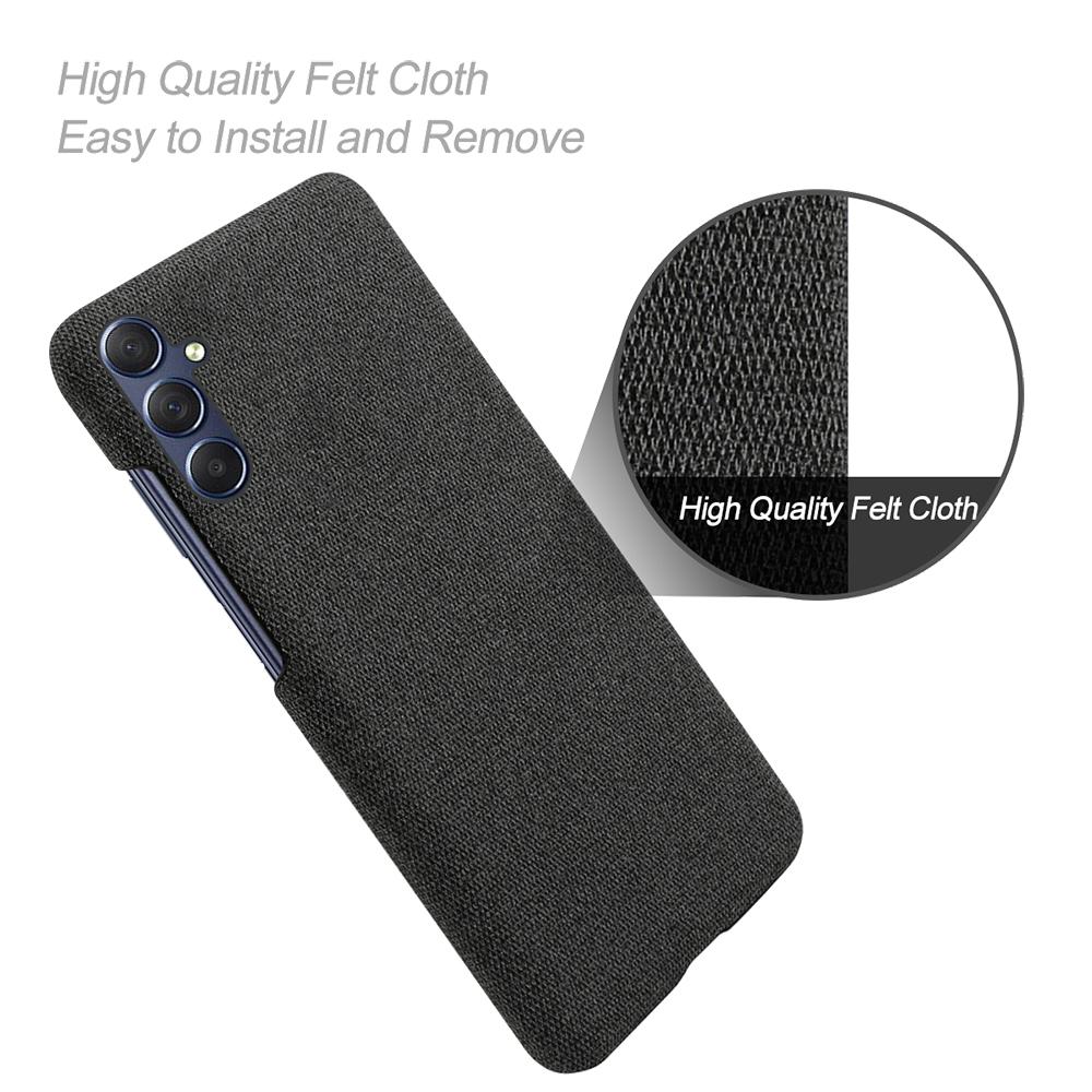 For Samsung Galaxy A24 4G (162.1 x 77.6 x 8.3mm) Cell Phone Case Cloth+Hard PC Shockproof Non-Slip Phone Cover