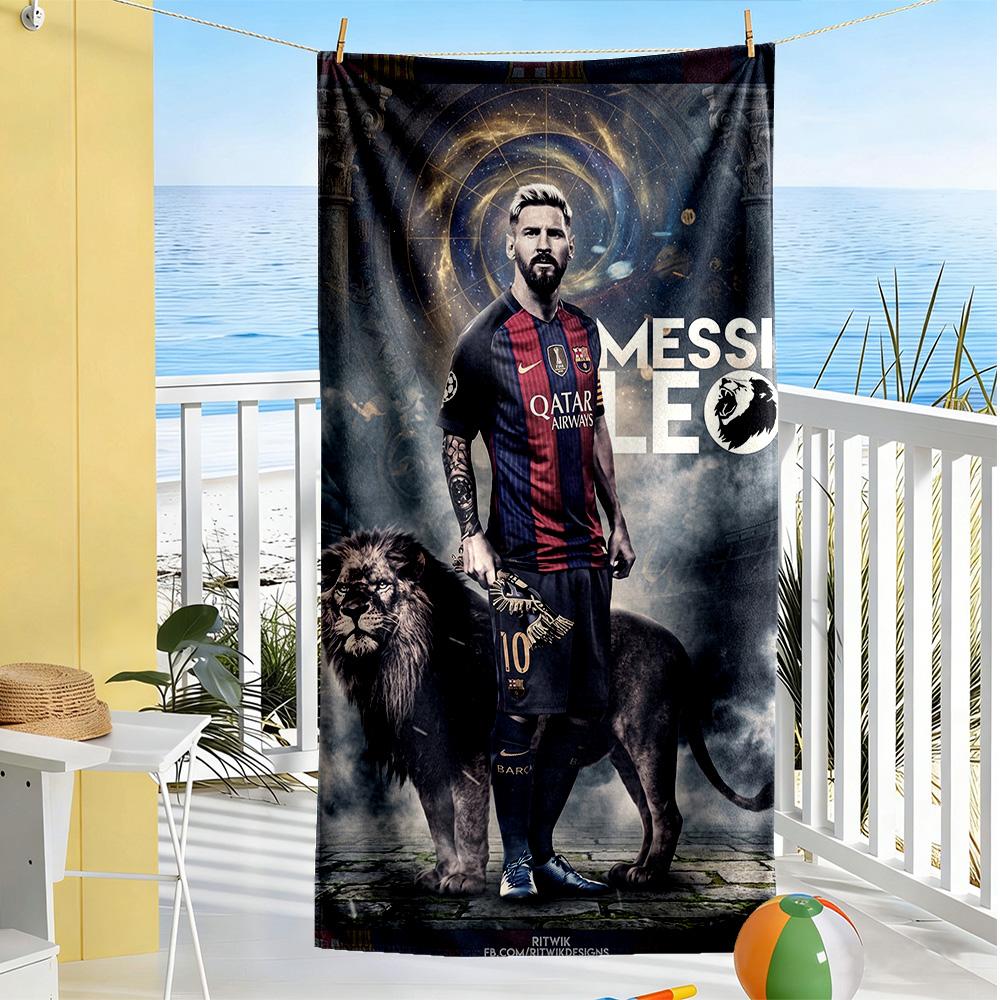 Messi Beach Towel Soft Durable Quick-Dry Comfortable Lightweight Portable for Swimming,Beach,Camping, Travel, Beach Accessories,Gym
