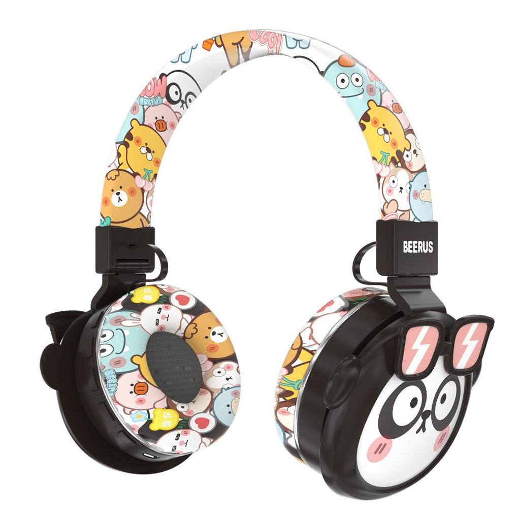 Children's Cartoon Bluetooth Headphones with 85dB Volume Limit and TF Card Slot