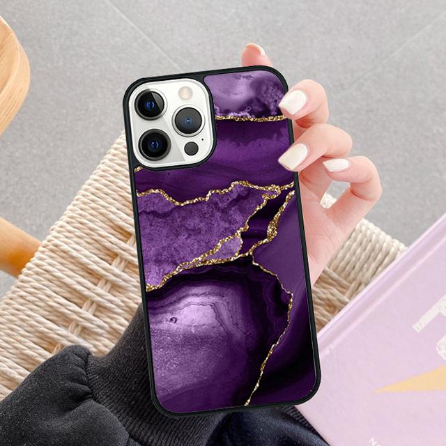 Teal Blue Gold Agate Marble Phone Case For iPhone 17 Air 13 12 14 15 16  Cover For Apple iPhone 17 Air Pro Max Plus Coque
