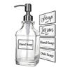 2 Piezas Dispensadores de Gel de Ducha de Vidrio Capacidad 550ml Botella Dispensadora de Líquido Recargable Dispensadores de Jabón
