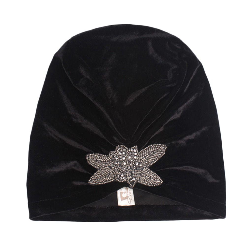 Muslim Velvet Hijab Scarf Soft Bonnet Turban Hat Chemo Cap Headbands