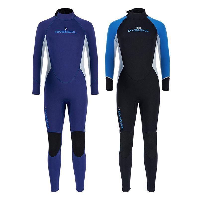 DIVE&SAIL Kids 2.5MM Thermal Long Sleeve Wetsuit for Teen Snorkeling & Surfing