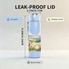 1PC Soft Pastel Mountain Lake Landscape Print 750ml Color Plastic Sports Water Bottle Leakproof Flip Straw Lid Suitable for Sports Office Home Use