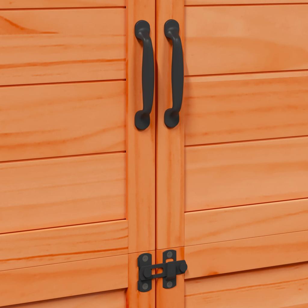 Garden Shed Brown 106.5 x 56 x 176 cm Solid Spruce Wood