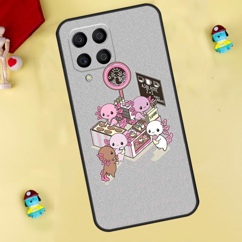 Cute Animal Axolotl Case For Samsung Galaxy M33 M15 M55 M31 M13 M12 M14 M06 M16 M36 M56 M53 M32 M52 M35 M34 M54