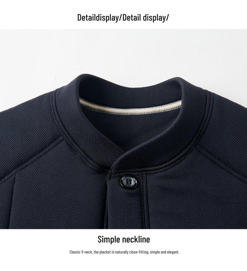 2025 Thickened Fleece-Lined Wool Cotton Jacket, Dad Style, for Middle-Aged & Elderly Men, Warm Plus-Size Coat
