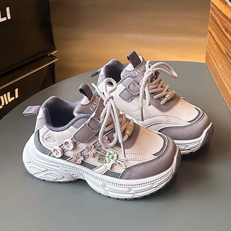 2025 Winter Kids' Velvet Running Shoes - Korean Style for Girls