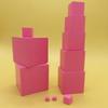 Montessori Learning Pink Tower Practical Skills Developing Educational Toy for Toddler Age3+