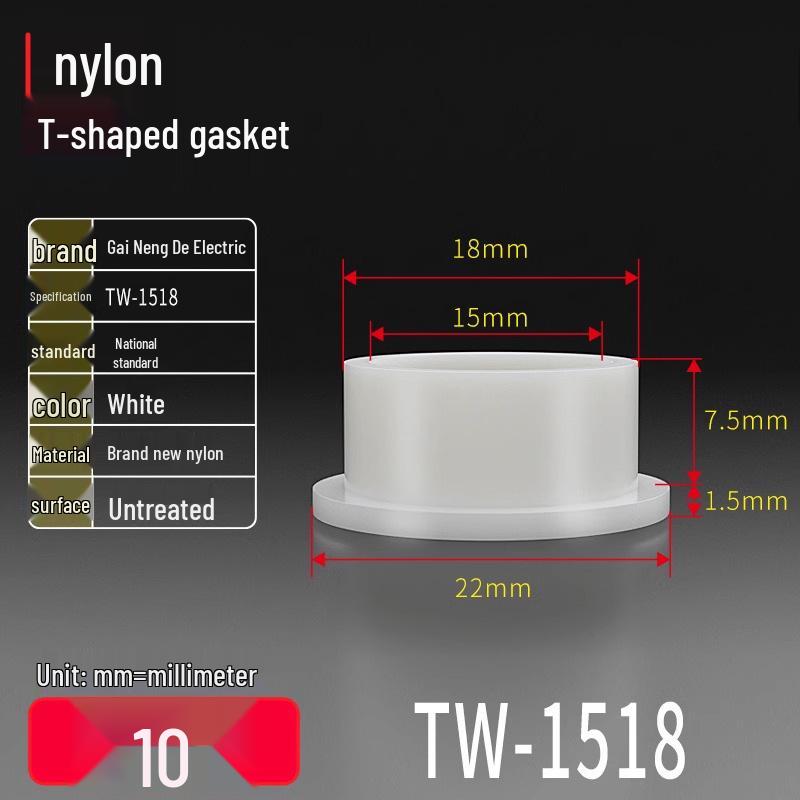T-förmiger Nylon-Kunststoff-Dichtungsring und Schraubwellenhülse (Für dich: M2-M35)