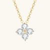 3mm 925 Sterling Silver Clover Moissanite Necklace D VVS1 High Grade Exquisite Fashion Jewelry