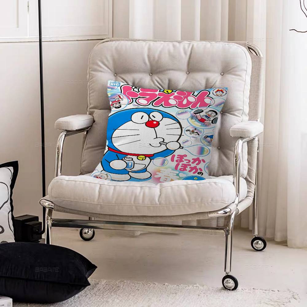 D-Doraemon Pillow Cover for Bedroom Room and Living Room Sofa Decorative Cushion Cover