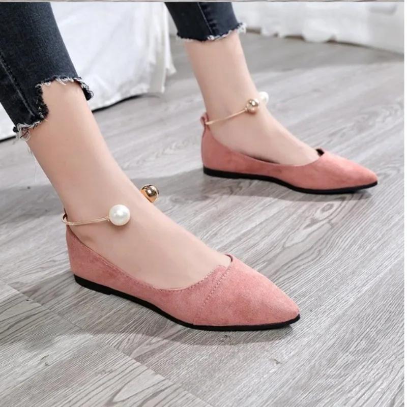 Fashion Versatile Women's Flats New 2024 Style Black Autumn Popular Shoe Trendy Comfortable Rubber Sole Shoes for Spring