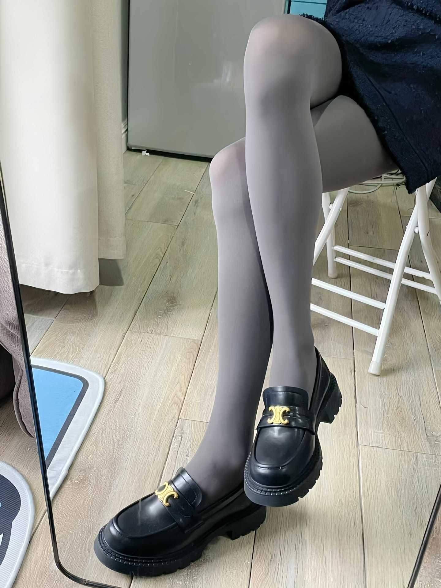 

SIMPLEJEWEL Взрослые колготки для ног Дышащие женские нейлоновые носки Уход за кожей Цельные носки Женские колготки с высокой талией облегающего кроя 40-65kg темно-серого