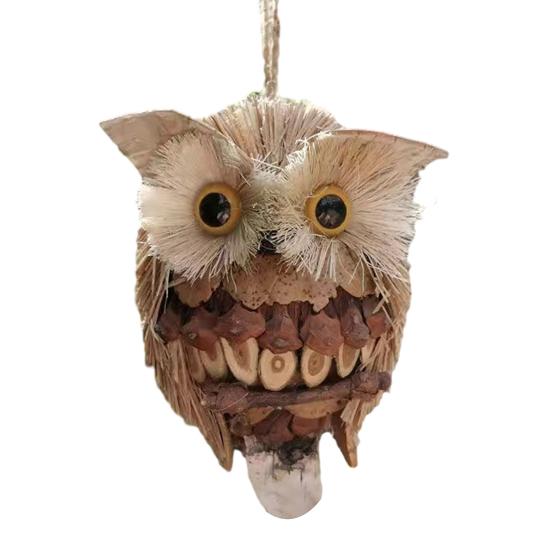 

Сова Настінна Прикраса Рукодільна Сова з Соломи Підвіска Рустикальна Сова для Прикраси на Свято, Фермерський Будинок, Домашню Вечірку C
