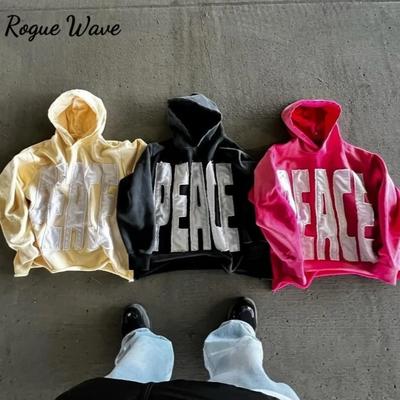 Sudadera con Capucha RogueWave Fashion Tendencia Harajuku Bordado de Alfabeto Retro Sudadera con Capucha Hombre Y2k Abrigo Gótico Sudadera Casual Suelta Sudaderas