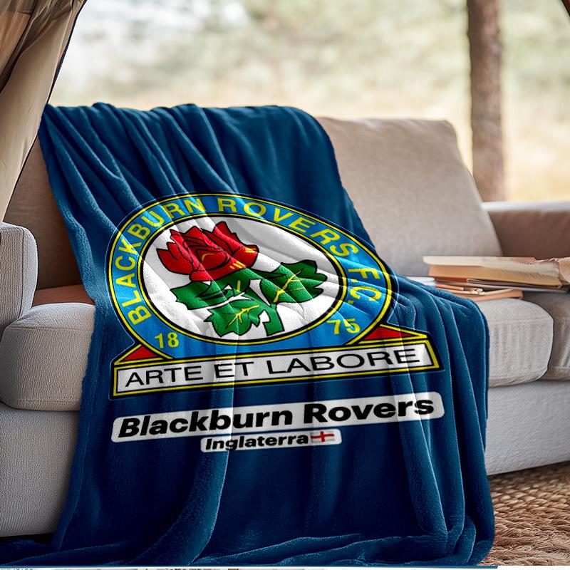 Blackburn Rovers Blanket Outdoor Flannel Blanket for Camping, Hiking, Garden Parties, Picnic Essentials,gift for Family and Friends