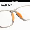 3pcs of fashionable rectangular pochromic reading glasses sports color blocking and color changing reading glasses