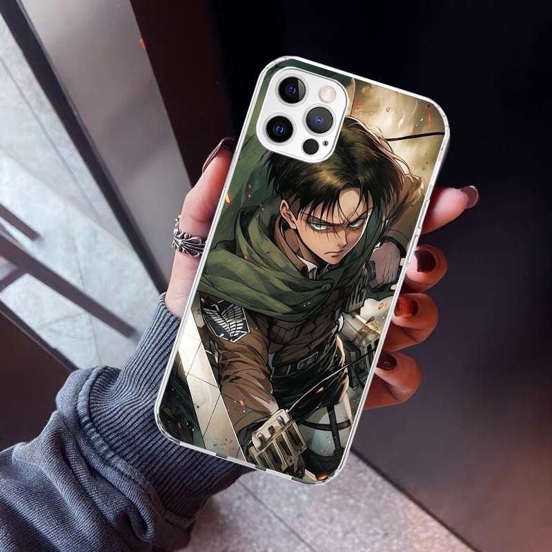 

A-Attack on T-Titan Levi Phone Case For iPhone 17 Air 16 15 Pro Max 14 Plus 13 Mini 12 11 Cover 7 8 SE Silicone Shell Print Fund iPhone 16E