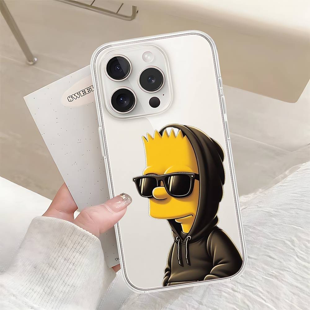 

Funny H-The Simpsons-S Phone Case For IPhone 17 16 15 14 Plus 13 12 11 Pro Max Phone Back Cover Transparent Shockproof Cover iphone15pro