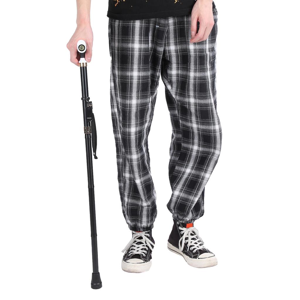 Älterer Zusammenklappbarer Gehstock Verstellbarer Gehstock Edelstahl Faltstock