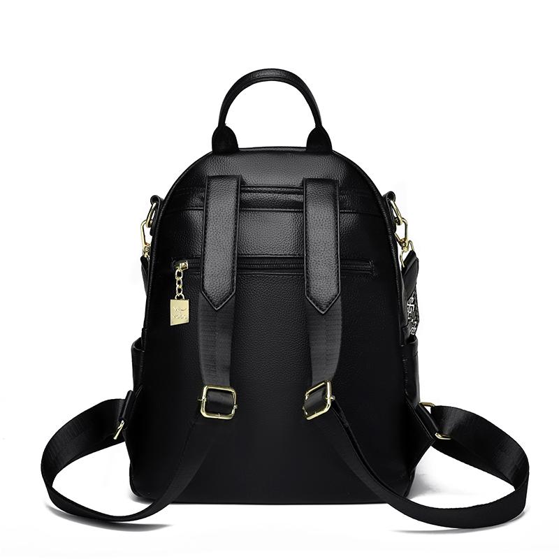 Backpack Travel Bag PU Large Capacity Commuter Bag Women Multifunctional Shoulder Bag