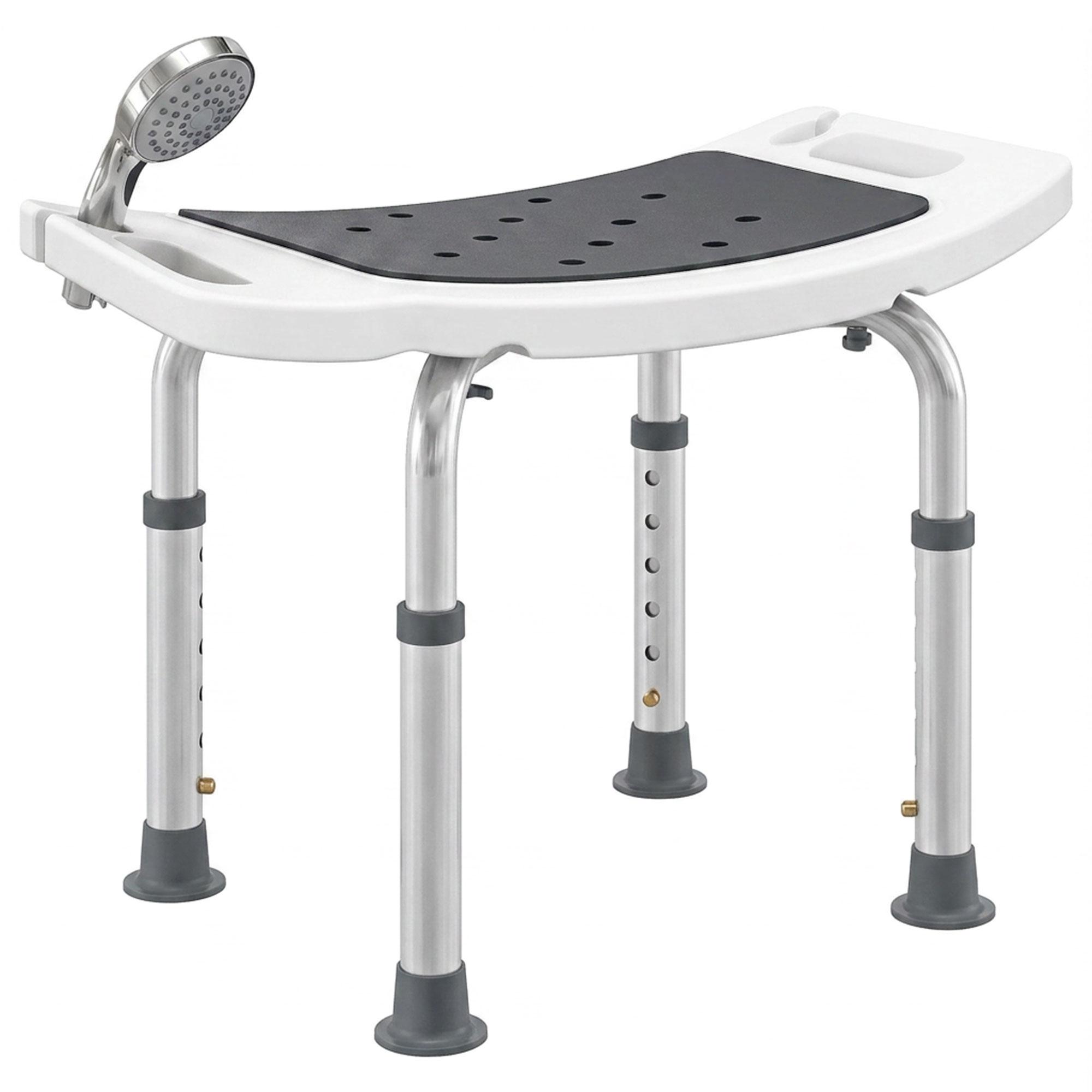 Shower Chair, Adjustable Height Shower Stool