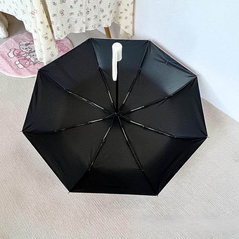New Chinese Style Umbrella Wind-Resistant Solid Rain Or Shine Dual-Use Umbrella Vinyl Sun Protective Sun Umbrella UV-Proof Manual Umbrella