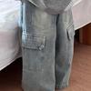 Trendy Children's Spring/Autumn Jeans - Cool, Casual, Loose Straight-Leg Overalls