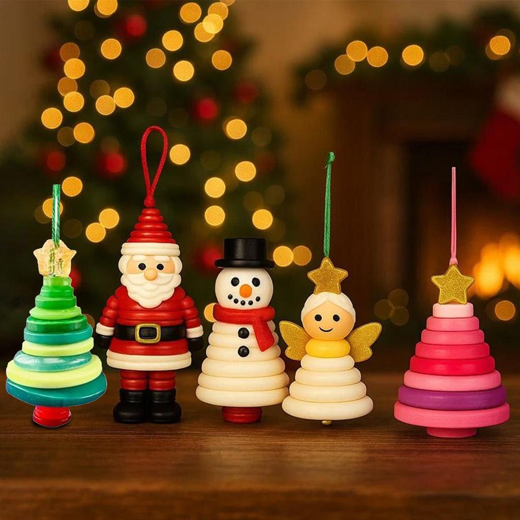 Material package DIY Christmas Button Craft Kit Snowman & Santa Claus Drop Ornament Making Christmas Tree Pendant Festival Gift