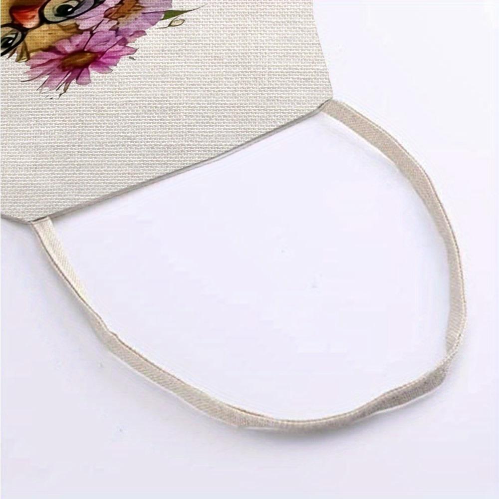 Cartoon Rooster Linen Apron. Adjustable farmhouse kitchen apron for family cooking.