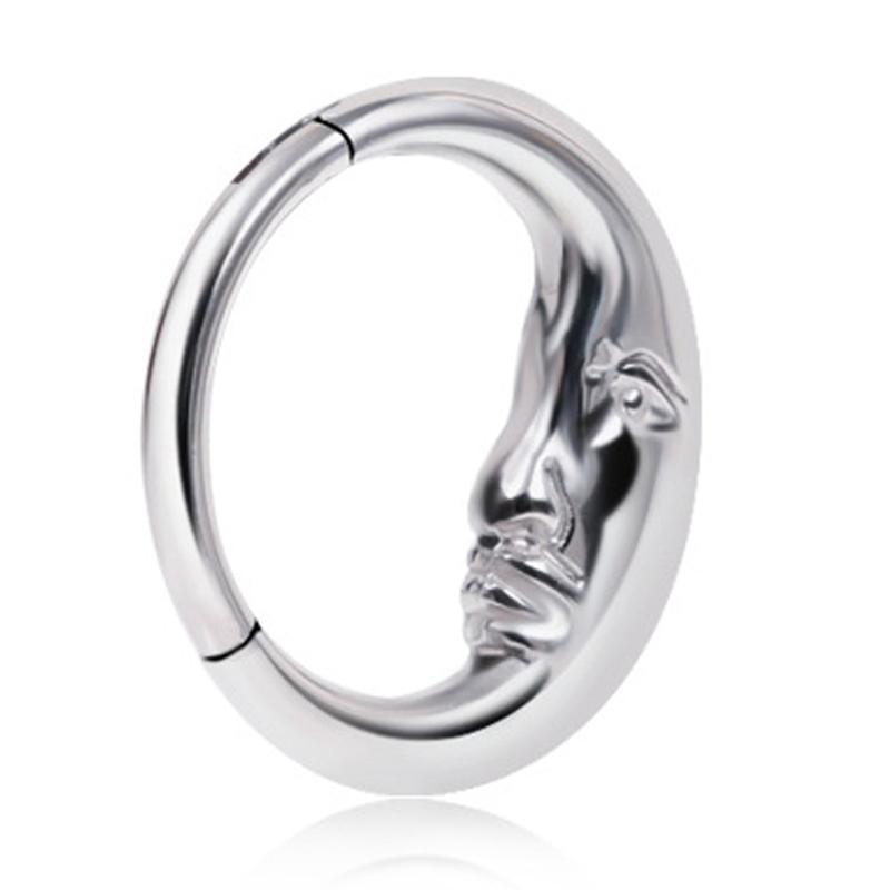 Elegante Neusring met Maan Waterdruppel Schitterende Neus Sieraden Unieke Maanvormige Neusring Versiering voor Dagelijks Gebruik