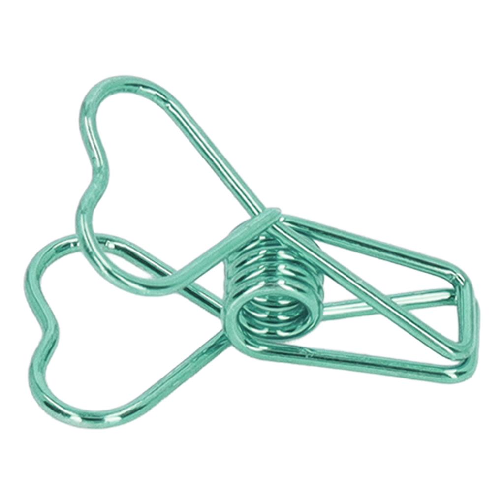100pcs   Clips Cute Cartoon Heart Shape Metal Hollowed   Tail Clips Paper Clamps   Supplies