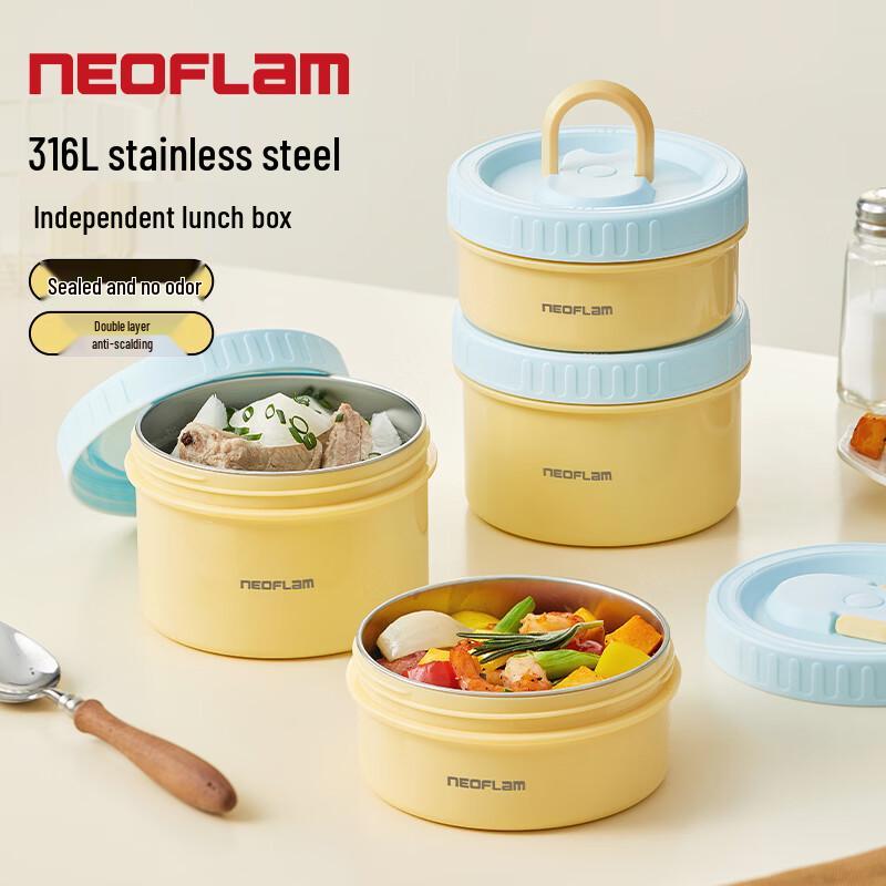 Neoflam Portable Stainless Steel Lunch Box
