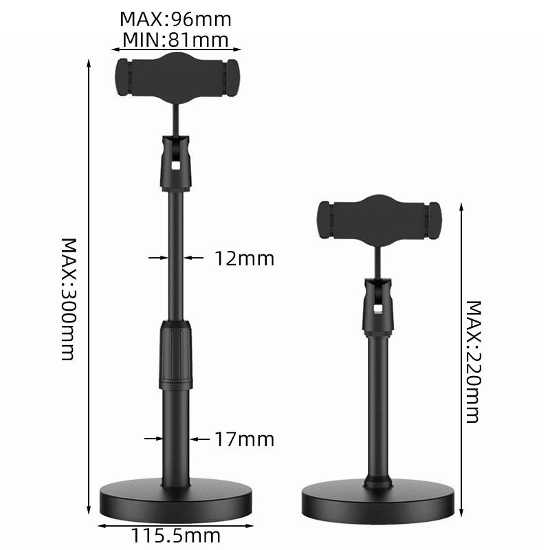 Factory Wholesale Telefoon Houder Adjustable Height Phone Holder Stand Desktop Mobile Holders Mount Clip Cell Phone Holder Stand чёрный