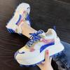 2026 Spring Autumn Women Platforms Sneakers Height Increase Non Slip Casual Shoes Comfortable Bling Cross Tied Vulcanized Shoes