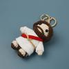 Handgefertigte Häkel-Schlüsselanhänger Hängende Dekoration Gestrickte Puppe Geschenk für Freunde Gestrickte Blumen Rucksack
