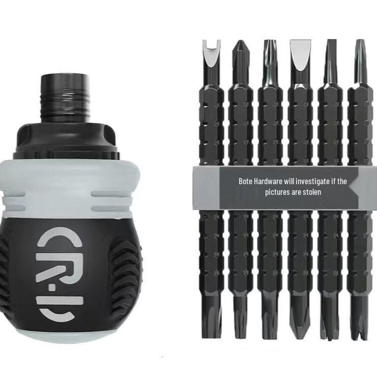 Немецкая двусторонняя трещоточная отвертка: Телескопический мини-инструмент с крестовым и плоским шлицем