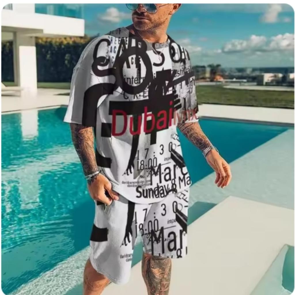 T-shirt Shorts Suits Fashion High Quality Short Sleeve 3d Print Oversized Men Tracksuits Pullover Male 2 Piece Streetwear Sets
