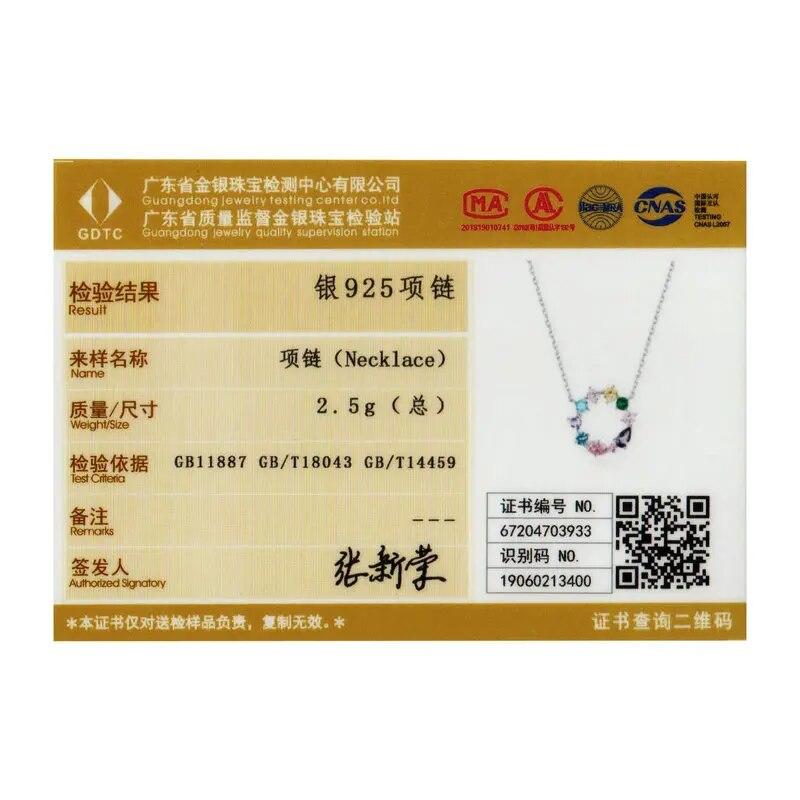 Wreath Necklace for Girl 925 Sterling Silver Jewelry Colorful AAA CZ Jewelry Original Design Gift for Women