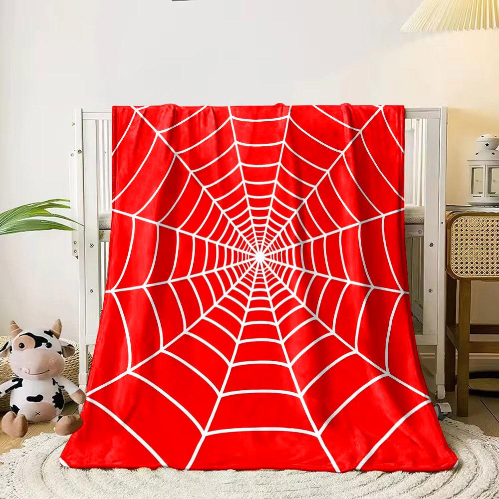 Red Spider Web Design print blanket soft and cozy perfect for the living room bed sofa or a nap,gift