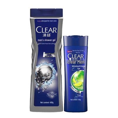 CLEAR Men's Oil Control Body Wash & Shampoo Set