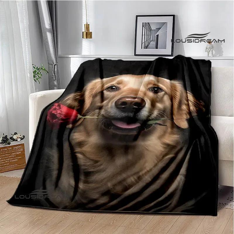3D Cute dog printed blanket Flannel Warm blankets Soft and comfortable blanket bed linings cubre cama Birthday Gift